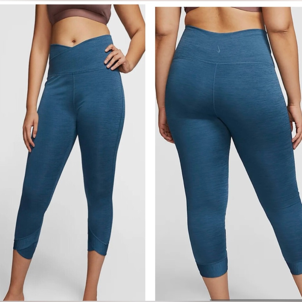 Nike Women's Yoga Wrap Tights: Dri Fit High Rise 7/8: